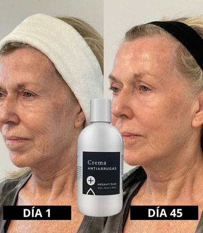 Megavit Plus Cosmética Premium: Tratamiento para Arrugas, Flacidez, Manchas y Reafirmante – 250 ML.